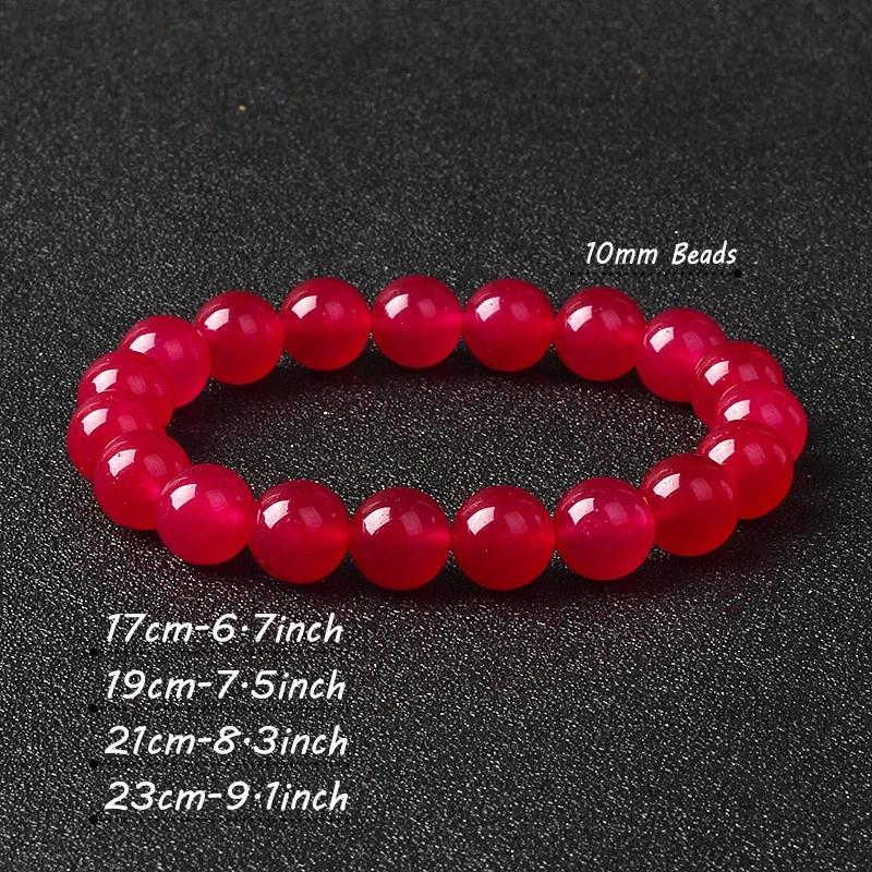 Natural Stone Beaded Bracelet Men 8mm Quartz Agate Amethyst Minimalist Jewelry - Image 3 of 4