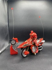 Rare Power Rangers Time Force Red RC Vector Cycle Bike 2005 Tested Flaws Read