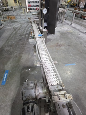 #ad 4quot; Wide Slat Food Grade Belt Conveyor Transport Machine Double Guardrail SEW WHM $900.00