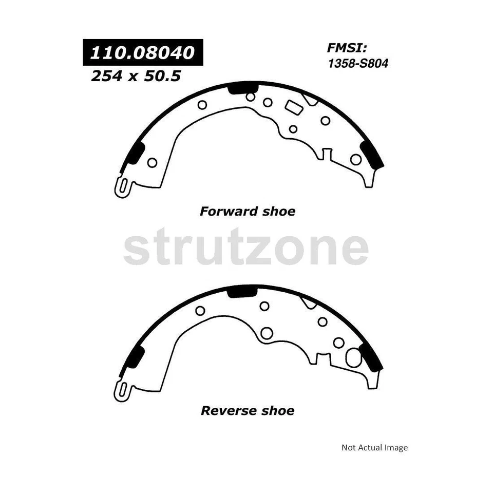 1x Zapata de freno de tambor trasero piezas centradas para Toyota Hiace 2006-2015 Foto 3 de 3