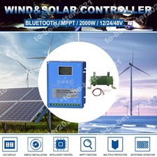 2KW Bluetooth MPPT Charge Controller 12-48V Wind Turbine Solar Panel Regulator