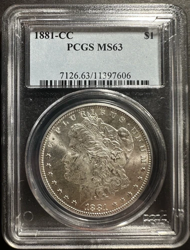 1881-CC $1 Morgan Silver Dollar PCGS MS63