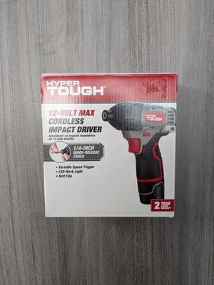 NEW Hyper Tough 12V Max Cordless Impact Driver Kit Factory Sealed