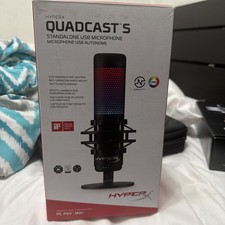 used HyperX QuadCast S RGB LED USB Cardioid Microphone - Black