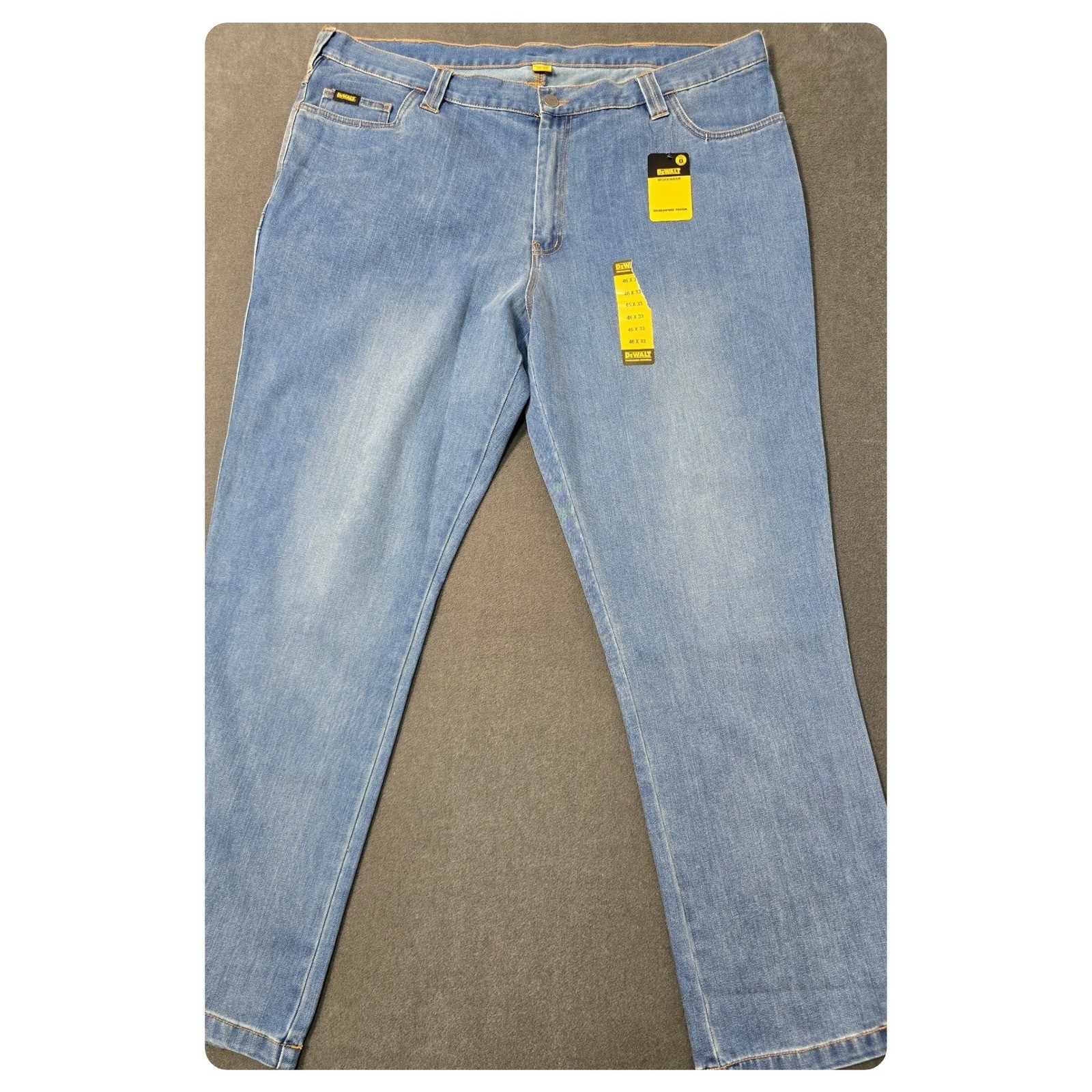 S Size 46x33 Light Wash Bootcut Denim Work Jeans Grayling Co
