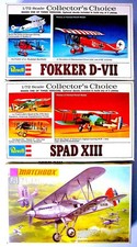 Reell/Matchbox 1/72 Fokker D-II / Spad XIII / Hawker Fury Plastic el Kit 3