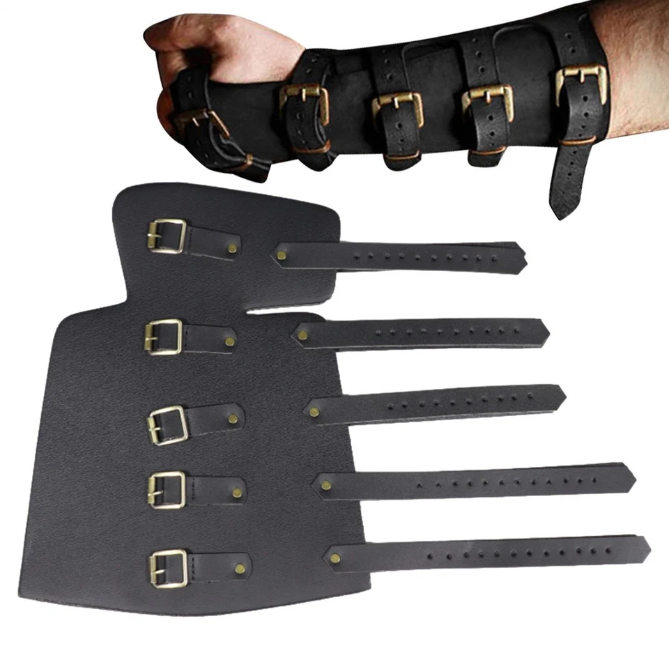 Leather Archery Arm Guard Traditional Bow Longbow Recurve Bow Forearm Protector - Image 2 of 4