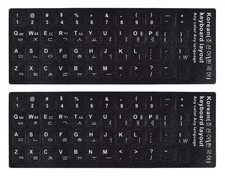 2PCS Korean Keyboard Stickers, 7.09 inches x 2.56 inches,