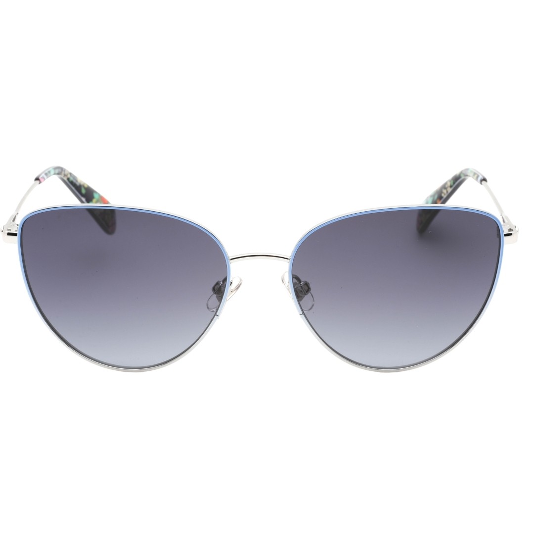 Kate Spade Hailey/G/S Dark Grey SF Lens Blue Detail Silver Sunglasses