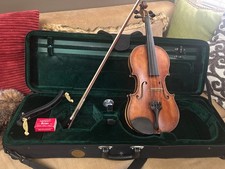 Vintage German 4/4 Violin w/Sivori Pernambuco Bow, Case  Accessories