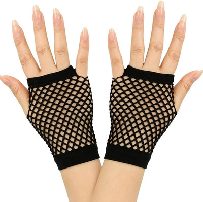 Short-Fishnet-Gloves-Fingerless for Women Emo Goth 80S Scene Accessories
