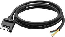 5 ft/1.5m 4-Way Trailer Wiring Harness,18AWG 4-Pin Flat Trailer Wire Extension