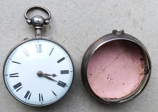 NO RESERVE HM 1864 London Silver Pair Case Pocket Watch Vintage Antique Scrap