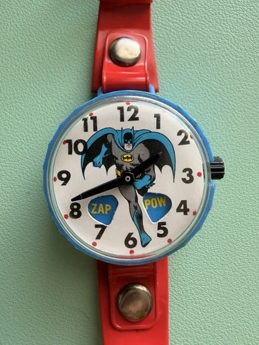 VINTAGE-1974 Marx Batman "Zap" "Pow" Watch, Works Great, RARE!!!