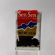 Vintage Candy Sen Sen Confection, Mint Licorice Breath Freshener,4.5g,Opened Box