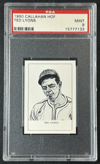 TED LYONS PSA 9 1950 CALLAHAN HALL OF FAME HOF BASEBALL #NNO 7133