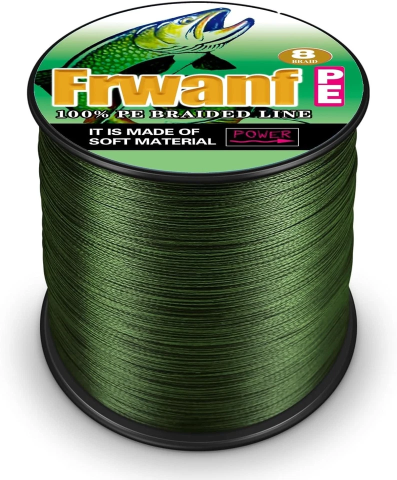 Braided Fishing Line Zero Stretch Tough 100lb-328Yards No Fade 8X Strands - Image 2 of 4