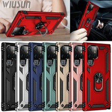 For Samsung Galaxy S25 S24 S23 S22 Ultra S21 FE Shockproof Case Ring Stand Cover