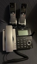 AT T CL84207 2-Handset Corded/Cordless Phone Answering System