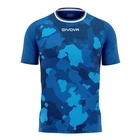 army shirt givova color blue short sleeve football soccer padel