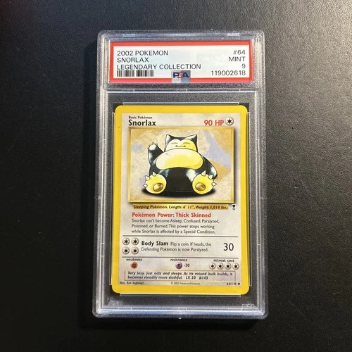 Snorlax 64/110 PSA 9 Legendary Collection Pokemon Card Regular Rare Mint 2618
