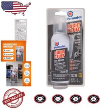 The Right Stuff 1 Min Grey Gasket Maker 3oz - Blowout Resistant, Seals Instantly