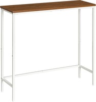 Hoobro Schmaler Konsolentisch, 75 Cm Beistelltisch, Flurtisch, Klein, Weiß