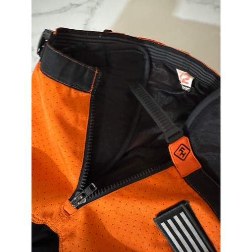 FASTHOUSE Moto Pants Orange Men's 32 Padded Hips, Leather Knees - Picture 3 of 13