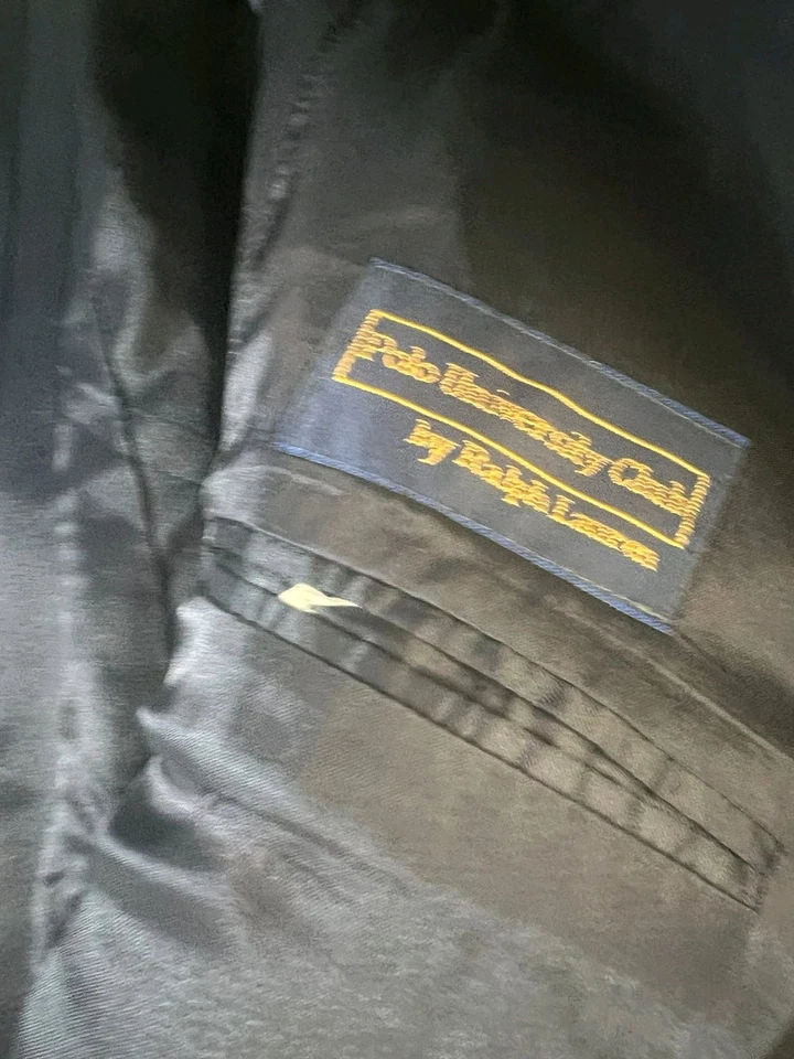 Chaqueta Blazer Polo University Club por Ralph Lauren Pura Nueva Lana Para Hombre 40R Azul Marino Foto 3 de 4