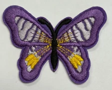 Iron-On/Sew-On Purple Butterfly Theme Embellish Patches Embroidery 1 Patch-209
