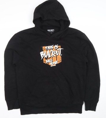 Call of Duty Herren Schwarz Pullover Hoodie L Blackout Battle Royale Fleece