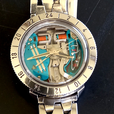 VINTAGE BULOVA ACCUTRON ASTRONAUT SPACEVIEW M7 SPACE LUNAR WATCH 