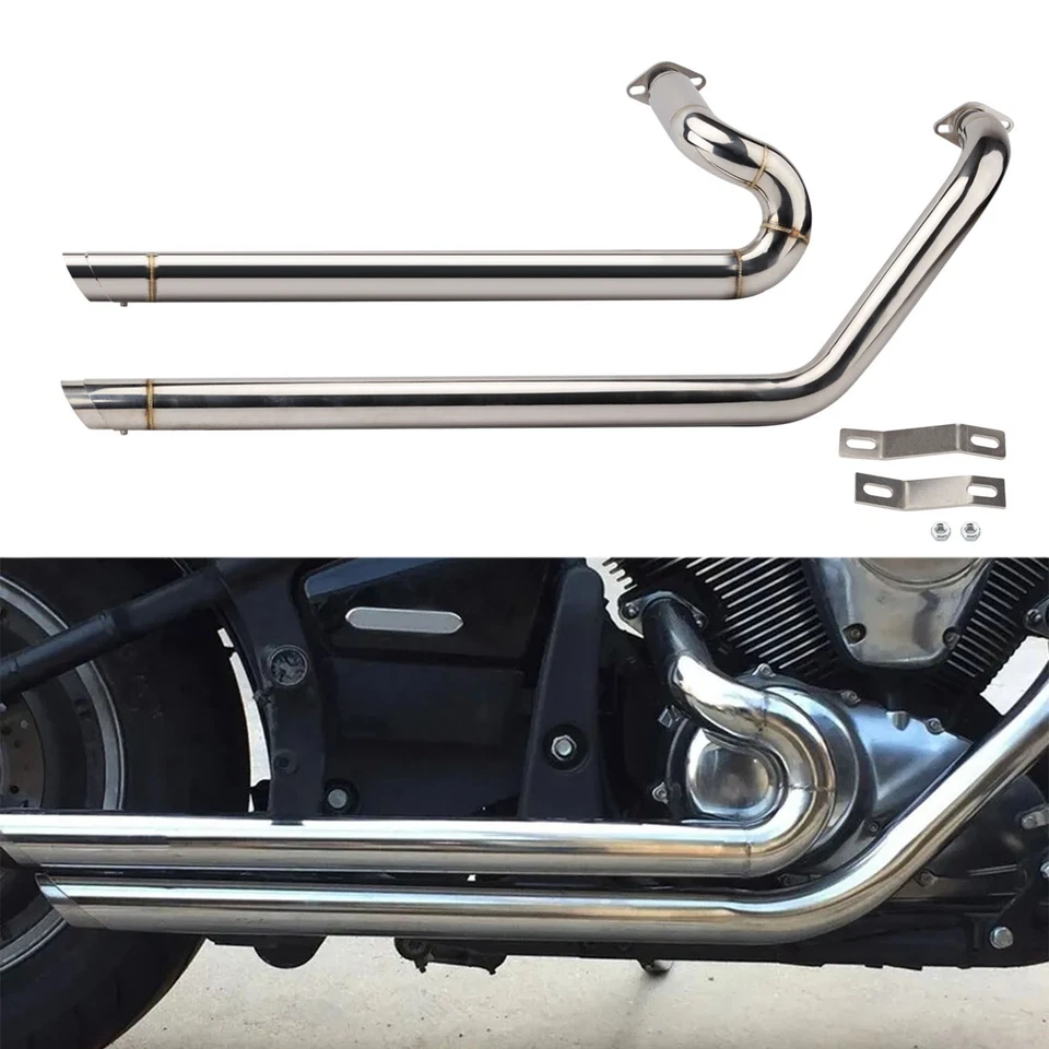 Shortshots Staggered Exhaust System Kits For Kawasaki Vulcan 900 Classic /Custom - Image 2 of 4