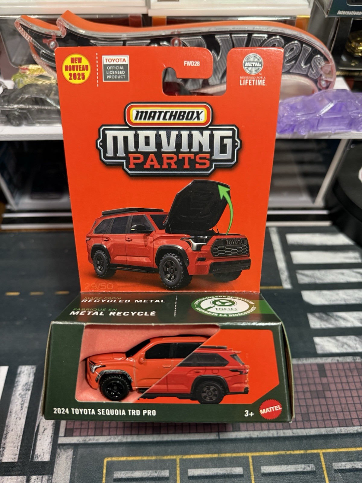 2025 Matchbox Moving Parts Orange 2024 Toyota Sequoia TRD Pro HTF