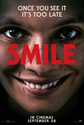 2022 Smile Movie Poster 11X17 Sosie Bacon Kyle Gallner Caitlin Stasey Horror  