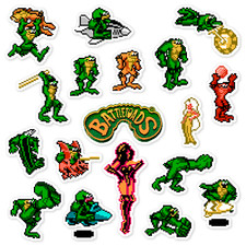 Battletoads Stickers Nintendo NES Pixel Art 1...