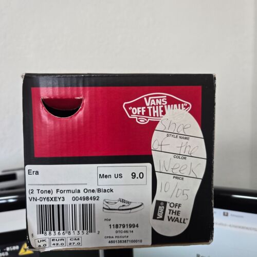 Scarpe da skate classiche da uomo Vans Era 2 toni Formula Uno/Nero taglia 9 - Foto 3 di 5