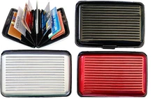 RFID Blocking Slim Metal Hard Card Case Credit Card Holder Mini Aluminum Wallets