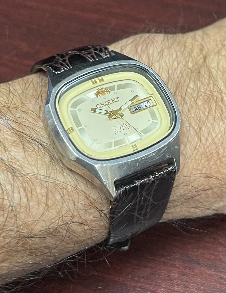 Circa 1970 Orient Crystal 21 Jewel TV Case Watch..TJ178 | eBay