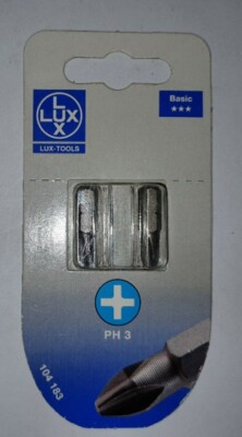  1 Set, 2 Stück LUX Tools PH 3 Bits | Ø 6,35 mm, Länge 25 mm