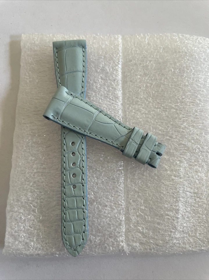 Nuevo Auténtico Roger Dubuis 17-12mm Cuero Azul Correa (M) Foto 2 de 4