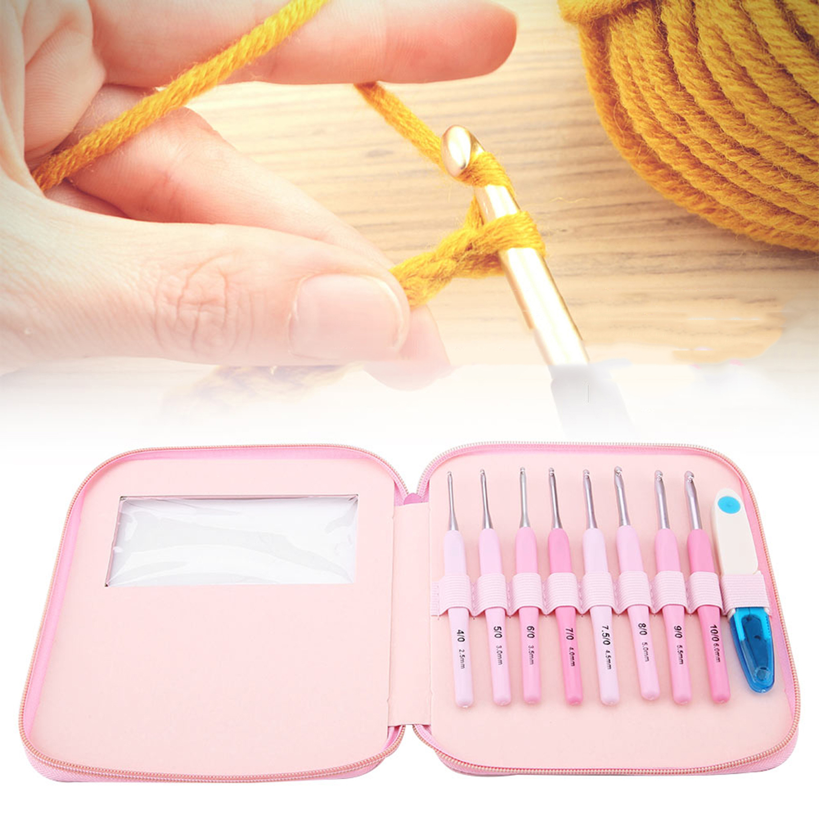 9 Pcs Gradient Color Crochet Crochet Tulip Tulip Crochet Hook Set Hook