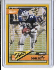 2018 CLASSICS NFL FOOTBALL #120 TONY DORSETT /99 GOLD TIMELESS TRIBUTES,COWBOYS