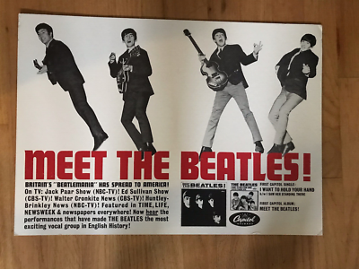 BEATLES Meet the Beatles foam board backed poster repro | eBay