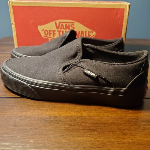 vans asher black womens