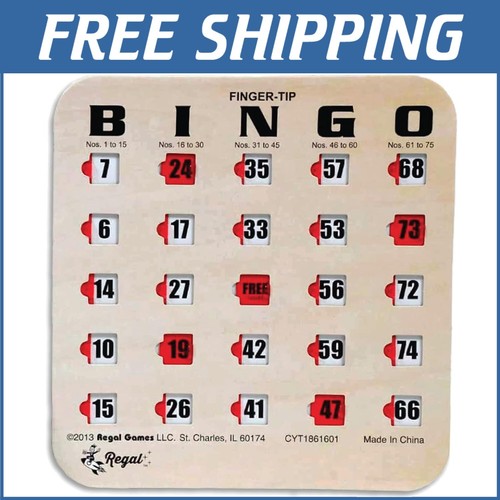 Durable Bingo Cards with Sliding Windows - 100 Large Print Cards for Gatherings