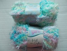 Needle Crafters Soft 'n Fuzzy yarn, Gumdrop, lot of 2 52 yds each 