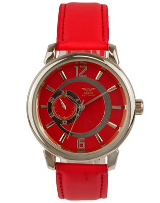 Minoir Uhren Modell Sens silber/rot Automatikuhr, Unisexuhr