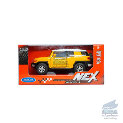 Jouet Voiture Miniature Toyota FJ Cruiser Jaune 1:39 - Welly (métal Moulé)