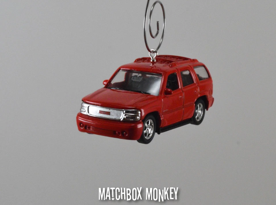 GMC Yukon Denali Custom Christmas Ornament 1/64th Truck SUV Red 2001, 2002, 2003 - Image 2 of 4